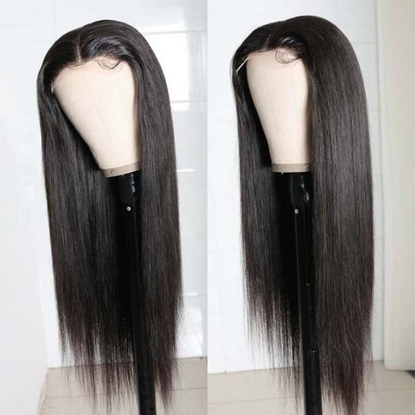 Lynnabeauty Hair 5x5 HD Lace Closure Wigs Virgin Straight Wig Pre Plucked  Natural Black Human Hair Wigs for Women